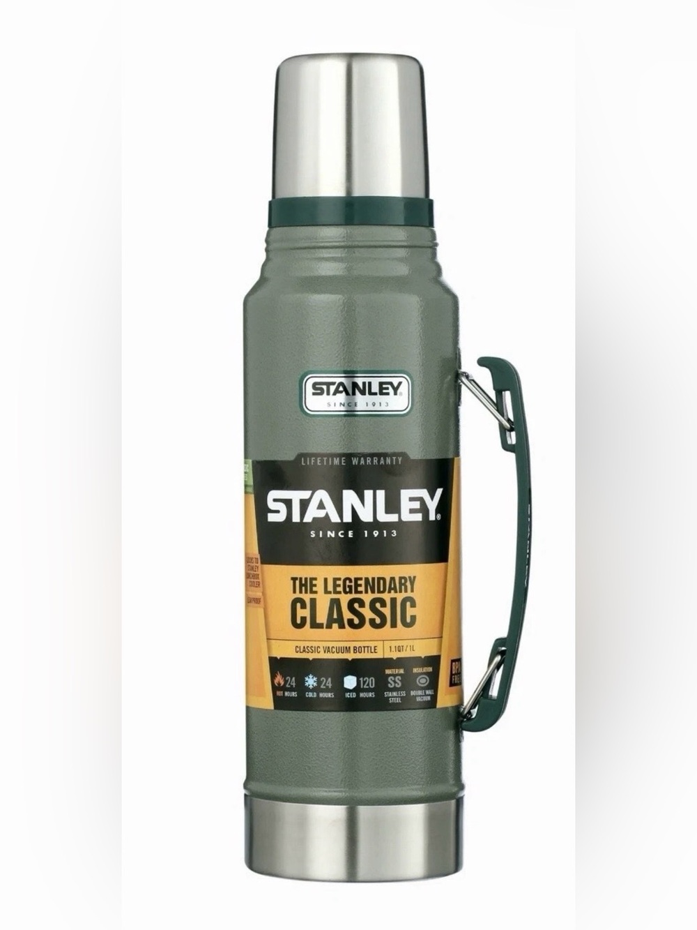 Stanley Legendary Classic Vacuum Bottle Thermos 1.1 qt 1L Stainless Steel